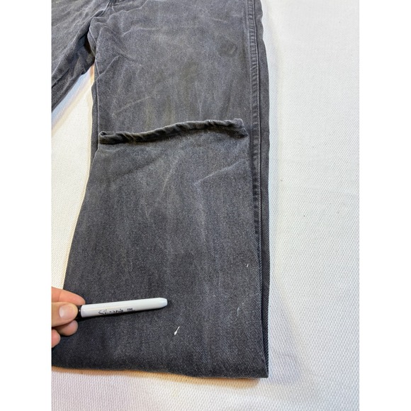 Vintage Rustler Black Jeans Mens 34x34 Straight Leg Distressed Y2K Western - Picture 9 of 16